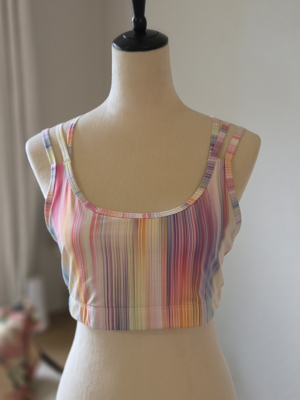 GAP Multicolor Striped Scoop Crop Tank